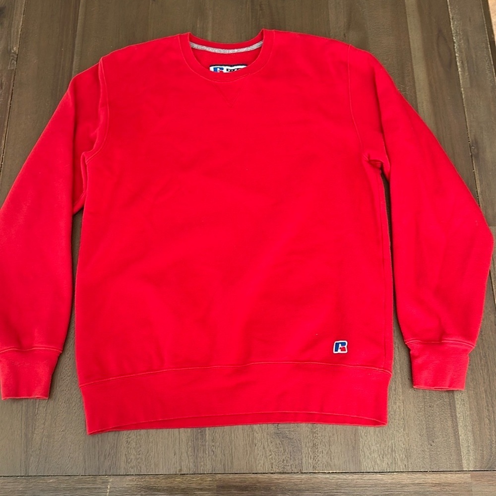 Mens Russel Athletic red crew neck sweater